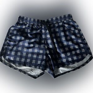 Women’s Navy Checkered Shorts